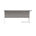 Astin Radial Left Hand SU Cantilever Desk 1600x1200x730mm Alaskan Grey Oak/Arctic White KF824220