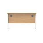 Astin Rectangular Single Upright Cantilever Desk 1200x600x730 Norwegian Beech/Arctic White KF824305