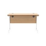 Astin Rectangular Single Upright Cantilever Desk 1200x600x730 Norwegian Beech/Arctic White KF824305