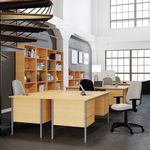 5 Star Modara Rectangular Desk 1500x750x730mm Oak KF838370