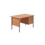 5 Star Modara Desk 3 Drw Fixed Pedestal 1200x730mm Beech KF838373