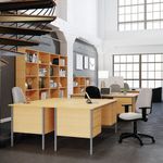 5 Star Modara Desk 3 Drw Fixed Pedestal 1200x730mm Oak KF838374