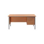 5 Star Modara Desk 2 Drw Fixed Pedestal 1500x730mm Beech KF838375