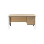 5 Star Modara Desk 2 Drw Fixed Pedestal 1500x730mm Oak KF838376