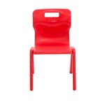 Titan One Piece Classroom Chair 432x408x690mm Red (Pack of 30) KF838738