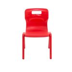 Titan One Piece Classroom Chair 363x343x563mm Red (Pack of 30) KF838728