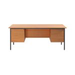 5 Star Modara Desk 2/3 Drw Fixed Pedestal 1800x730mm Beech KF838755