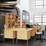 5 Star Modara Desk 2/3 Drw Fixed Pedestal 1800x730mm Beech KF838755