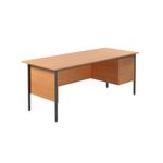 5 Star Modara Desk 3 Drw Fixed Pedestal 1800x730mm Beech KF838805