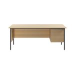 5 Star Modara Desk 3 Drw Fixed Pedestal 1800x730mm Oak KF838811