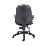 First High Back Operator Chair with T-Adjustable Arms 640x640x985-1175mm Charcoal KF839244