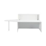 Jemini Reception Unit with Extension 1400x800x740mm White KF839537