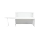 Jemini Reception Unit with Extension 1600x800x740mm White KF839540