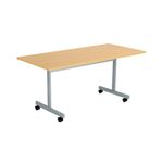 Jemini Rectangular Tilting Table 1600x700x730mm Nova Oak/Silver KF846079