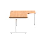 Polaris Right Hand Radial SU Cantilever Desk 1600x1200x730mm Norwegian Beech/White KF882337