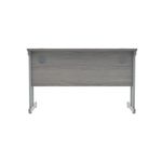 Polaris Rectangular Double Upright Cantilever Desk 1200x600x730mm Alaskan Grey Oak/Silver KF882360