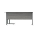 Polaris Right Hand Radial DU Cantilever Desk 1600x1200x730mm Alaskan Grey Oak/Silver KF882367