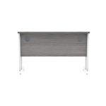 Polaris Rectangular Double Upright Cantilever Desk 1200x600x730mm Alaskan Grey Oak/White KF882368