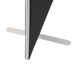 Jemini Floor Standing Screen 1400x25x1800mm Black KF90499
