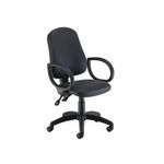 Jemini Teme High Back Operator Chair 640x640x985-1175mm Polyurethane Black KF90530