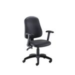 Jemini Teme High Back Operator Chair 640x640x985-1175mm Polyurethane Black KF90530