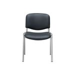Jemini Multipurpose Stacking Chair 532x585x805mm Chrome/Black Polyurethane KF90563