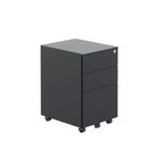 Jemini Contract 3 Drawer Mobile Desk Pedestal 380x470x615 Black KF90689