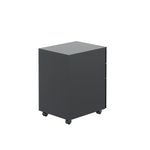 Jemini Contract 3 Drawer Mobile Desk Pedestal 380x470x615 Black KF90689