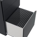 Jemini Contract 3 Drawer Mobile Desk Pedestal 380x470x615 Black KF90689