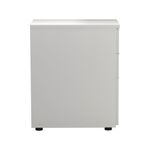 First 3 Drawer Desk High Pedestal 404x600x730mm White KF98511