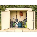 Safestor Richmond Metal Garden Shed Ivory SFSC016-316