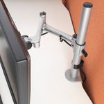 Luna double flat screen monitor arm - black