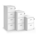 Wooden 3 drawer filing cabinet with silver handles 1045mm high - Kendal Oak