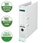 Leitz 180 Lever Arch File Poly 80mm A4 White (Pack of 10) 10101001