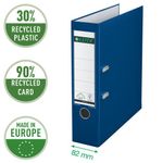 Leitz 180 Lever Arch File Poly 80mm A4 Blue (Pack of 10) 10101035