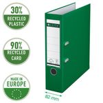 Leitz 180 Lever Arch File Poly 80mm A4 Green (Pack of 10) 10101055