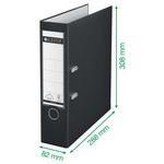 Leitz 180 Lever Arch File Poly 80mm A4 Grey (Pack of 10) 10101085