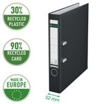 Leitz 180 Lever Arch File Poly 50mm A4 Black (Pack of 10) 10151095