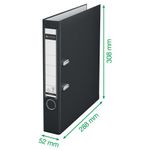 Leitz 180 Lever Arch File Poly 50mm A4 Black (Pack of 10) 10151095