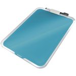 Leitz Cosy Glass Drywipe Desktop Easel Whiteboard Calm Blue 39470061