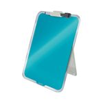Leitz Cosy Glass Drywipe Desktop Easel Whiteboard Calm Blue 39470061