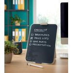 Leitz Cosy Glass Drywipe Desktop Easel Whiteboard Velvet Grey 39470089