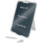 Leitz Cosy Glass Drywipe Desktop Easel Whiteboard Velvet Grey 39470089