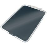 Leitz Cosy Glass Drywipe Desktop Easel Whiteboard Velvet Grey 39470089