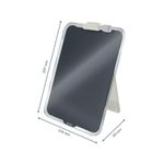 Leitz Cosy Glass Drywipe Desktop Easel Whiteboard Velvet Grey 39470089