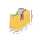 Leitz Cosy Tape Dispenser with Tape Heavy Base Warm Yellow 53670019
