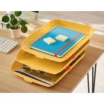 Leitz Cosy Letter Tray A4 Warm Yellow (Pack of 3) 53582019