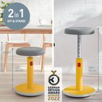 Leitz Ergo Cosy Sit/Stand Height Adjustable Stool Warm Yellow 65180019