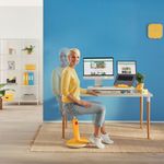 Leitz Ergo Cosy Sit/Stand Height Adjustable Stool Warm Yellow 65180019