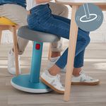 Leitz Ergo Cosy Sit/Stand Height Adjustable Stool Calm Blue 65180061